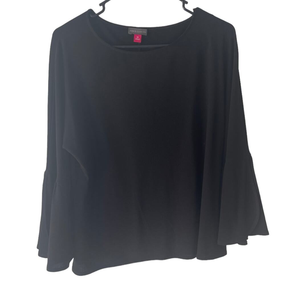 Vince Camuto Black Bell Sleeve Blouse